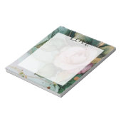 Romantisch Roos Wit Roze Goud Bloemen Liefde Notitieblok (Linkerzijde)
