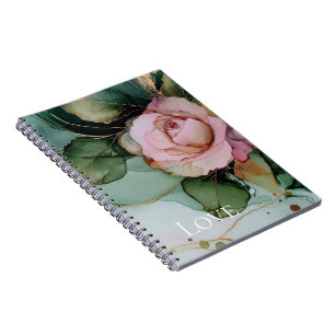 Romantisch Roos Wit Roze Goud Bloemen Liefde Notitieboek