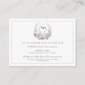 Romantisch Roos zwaan paar bruiloft Informatiekaartje (Voorkant)