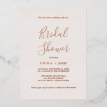 Romantisch Rose Goud Folie | Blush Bruiloftsfeest 