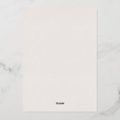 Romantisch Rose Goud Folie | Blush Bruiloftsfeest Uitnodiging (Achterkant)
