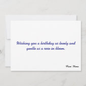 Romantisch Rose Goud Schrift Kaart (Achterkant)