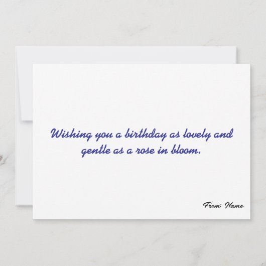 Romantisch Rose Goud Schrift Kaart (Achterkant)