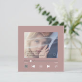 Romantisch Rose Goud Trouwlied QR Bewaar Datum Save The Date (Staand voorkant)