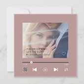 Romantisch Rose Goud Trouwlied QR Bewaar Datum Save The Date (Voorkant)