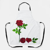 Romantisch Rose Kunst Schort – Met de Hand Geschil (Voorkant)