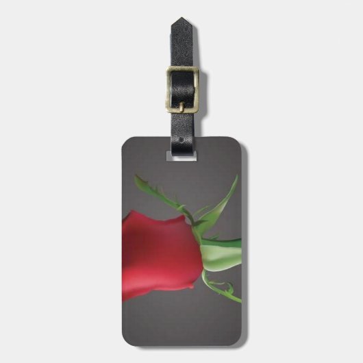 romantisch-rosebudvector bagagelabel (Voorkant verticaal)