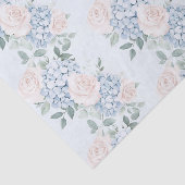 Romantisch Roze Blauwe Bloemen Vrijgezellenfeest Tissuepapier (Detail)