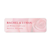 Romantisch Roze Bloem Foto Etiket (Voorkant)