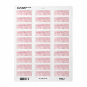 Romantisch Roze Bloem Foto Etiket (Full Sheet)
