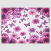Romantisch Roze Bloem Tissuepapier (Voorkant)