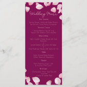 Romantisch Roze Bloemblaadjes Trouwmenu Menu (Voorkant)