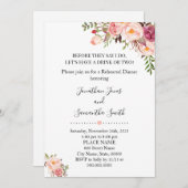 Romantisch Roze Bloemen Boho Chique repetitie dine Kaart (Voorkant / Achterkant)