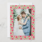 Romantisch Roze Bloemen Bruiloft Save the Date (Achterkant)