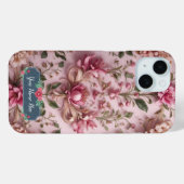 Romantisch Roze Bloemen Roos Case-Mate iPhone Case (Achterkant (horizontaal))