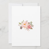 Romantisch Roze bloemenboho chic verloving Kaart (Achterkant)