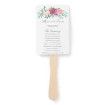 Romantisch roze bloemenslinger trouwprogramma