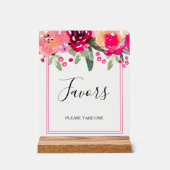 Romantisch roze bloemenspel Vrijgezellenfeest guns Acryl Bord (Voorkant)