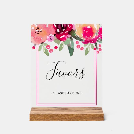 Romantisch roze bloemenspel Vrijgezellenfeest guns Acryl Bord (Voorkant)