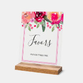 Romantisch roze bloemenspel Vrijgezellenfeest guns Acryl Bord (Hoek)