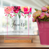 Romantisch roze bloemenspel Vrijgezellenfeest guns Acryl Bord