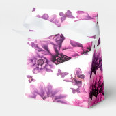 Romantisch Roze Bloemig Bedankdoosjes (Voorkant Zijde)