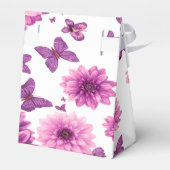Romantisch Roze Bloemig Bedankdoosjes (Achterkant)