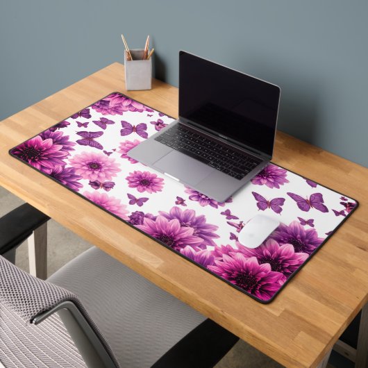 Romantisch Roze Bloemmotief Bureaumat (Kantoor 2)