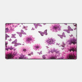 Romantisch Roze Bloemmotief Bureaumat (Voorkant)