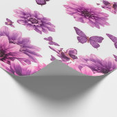 Romantisch Roze Bloemmotief Cadeaupapier (Hoek)