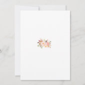 Romantisch Roze Blush Bloemen Goud Kerstfeest Kaart (Achterkant)