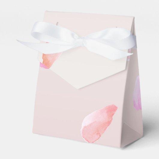 Romantisch Roze Blush Roos Petal Floral Bedankdoosjes (Voorkant Zijde)