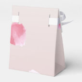 Romantisch Roze Blush Roos Petal Floral Bedankdoosjes (Achterkant)