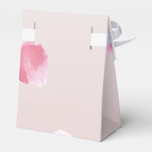 Romantisch Roze Blush Roos Petal Floral Bedankdoosjes (Achterkant)