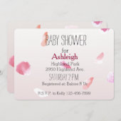 Romantisch Roze Blush Roos Petal Floral Kaart (Voorkant / Achterkant)