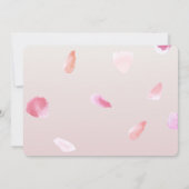 Romantisch Roze Blush Roos Petal Floral Kaart (Achterkant)