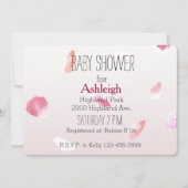 Romantisch Roze Blush Roos Petal Floral Kaart (Voorkant)