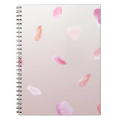 Romantisch Roze Blush Roos Petal Floral Notitieboek (Voorkant)