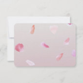 Romantisch Roze Blush Roos Petal Floral RSVP Kaartje (Achterkant)