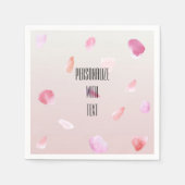 Romantisch Roze Blush Roos Petal Floral Servetten (Voorkant)