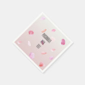 Romantisch Roze Blush Roos Petal Floral Servetten (Hoek)