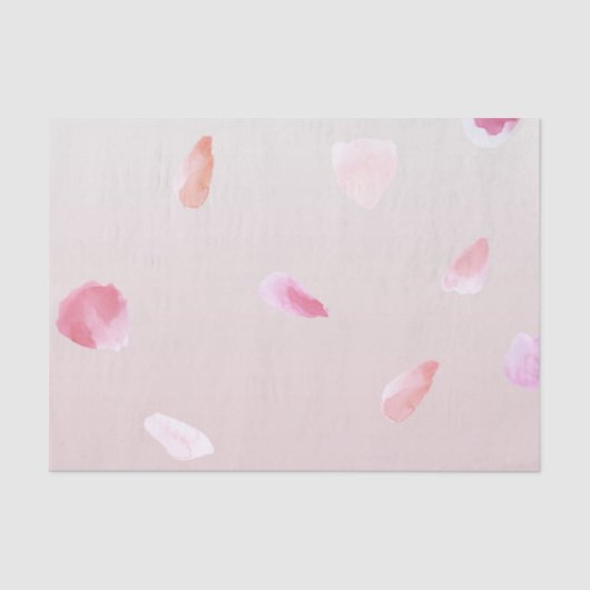 Romantisch Roze Blush Roos Petal Floral Tissuepapier (Voorkant)