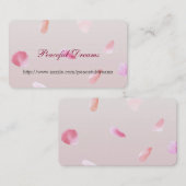 Romantisch Roze Blush Roos Petal Floral Visitekaartje (Voorkant / Achterkant)