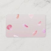 Romantisch Roze Blush Roos Petal Floral Visitekaartje (Achterkant)