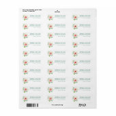 Romantisch Roze Botanische Bloemen Etiket (Full Sheet)