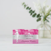 Romantisch roze camouflage patroon maakt kunstenaa visitekaartje (Staand voorkant)