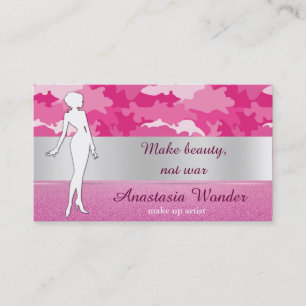 Romantisch roze camouflage patroon maakt kunstenaa visitekaartje