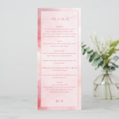 Romantisch Roze Elegant Trouwmenu Menu (Staand voorkant)