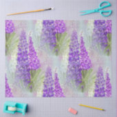 Romantisch Roze en Paarse Bloemen Waterverf Lupin Tissuepapier (Craft)