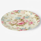 Romantisch Roze Engels Rozen op Bord Geel (Gekanteld)